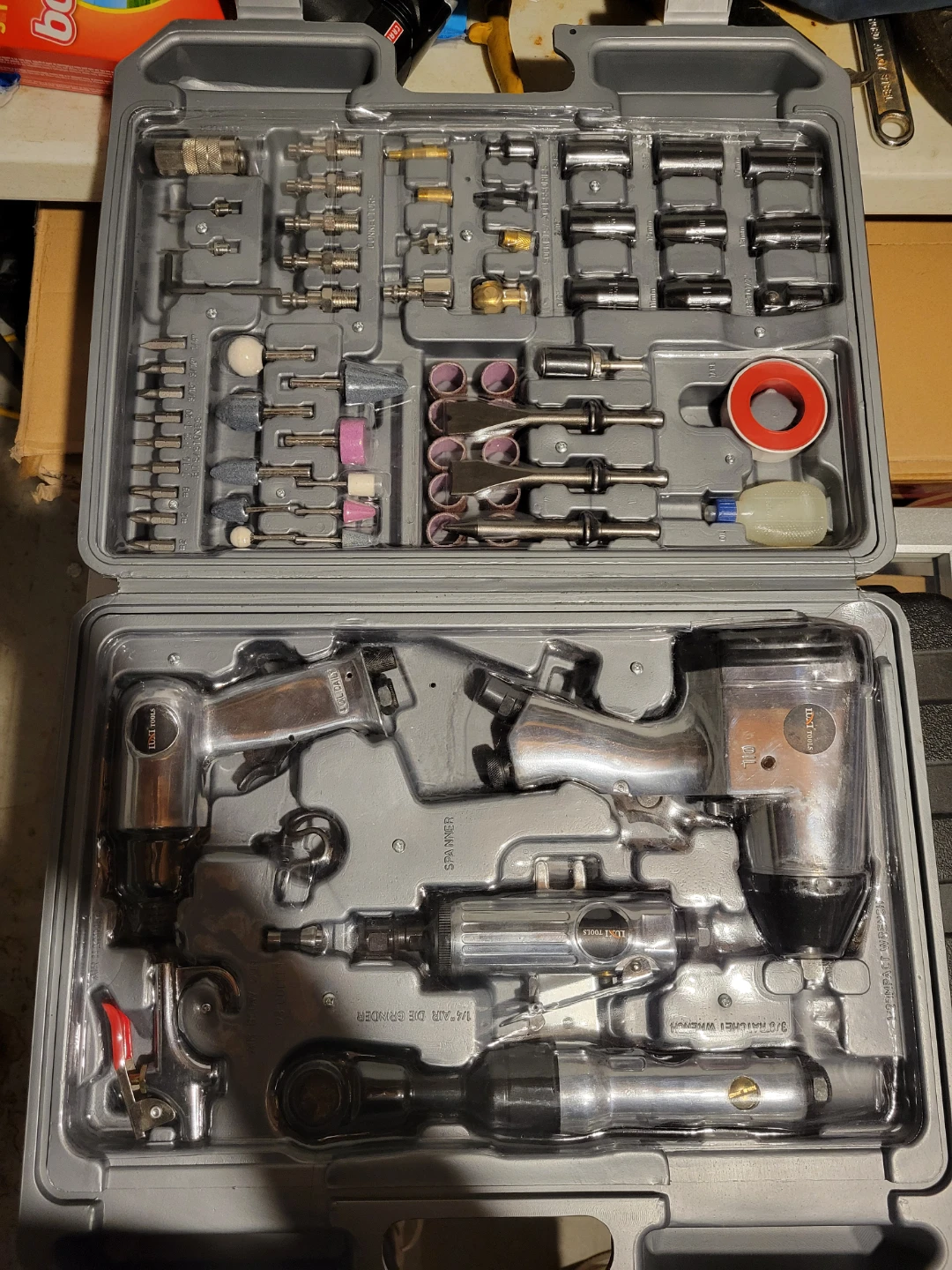 Air Tool Kit with Impact Wrench & Ratchet - photo 2
