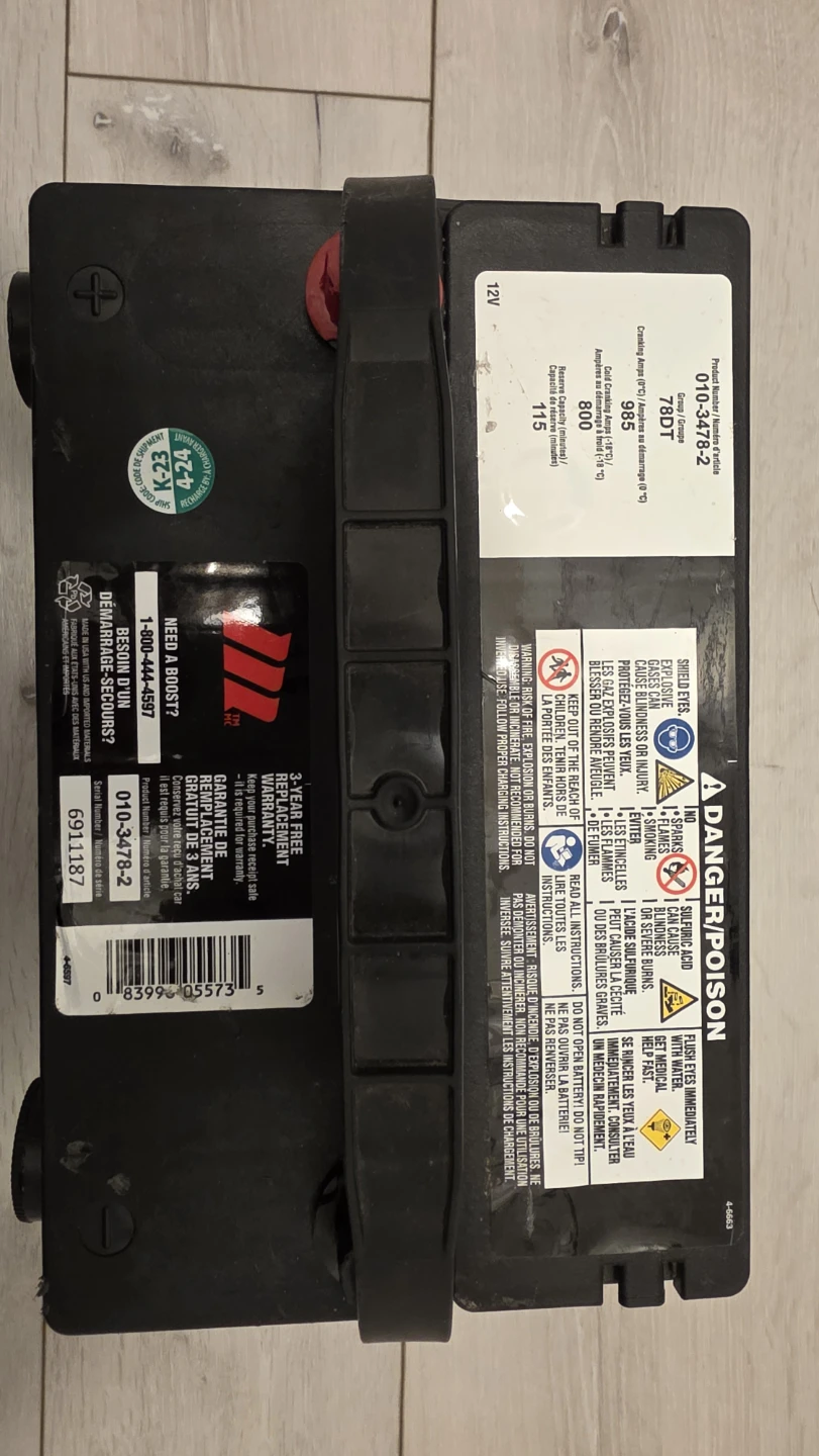 Motomaster 010-3478-2 Battery 34/78DT - photo 2