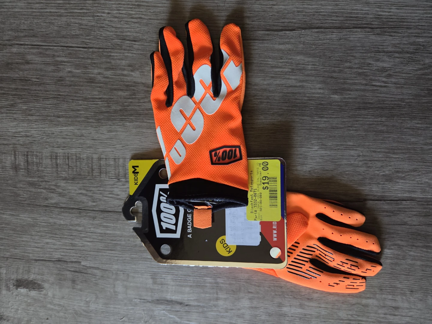 100% Kids Motocross Gloves - Orange