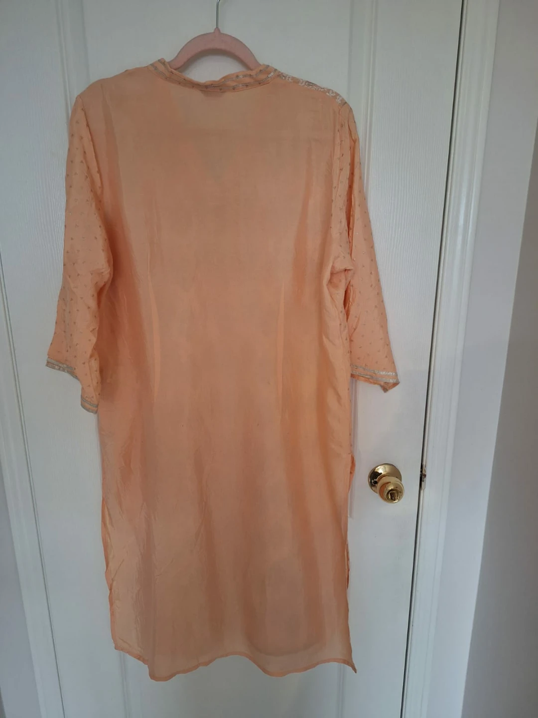 Peach and Silver Kurta - photo 3