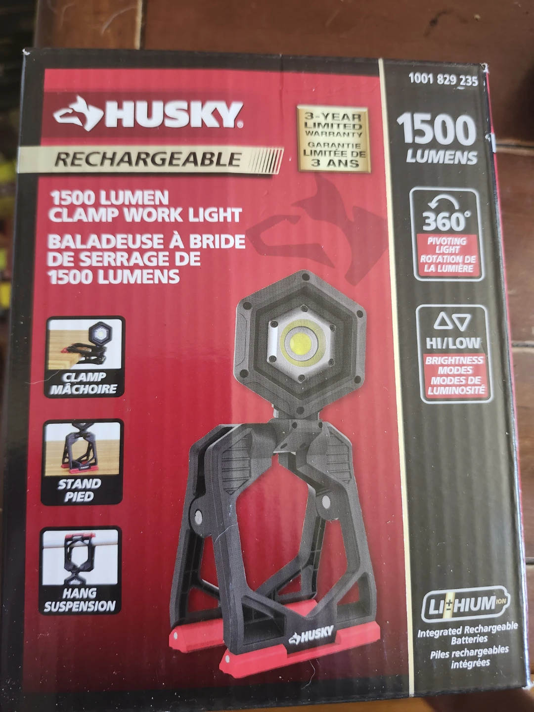 Husky 1500 Lumen Rechargeable Clamp Work Light - photo 2
