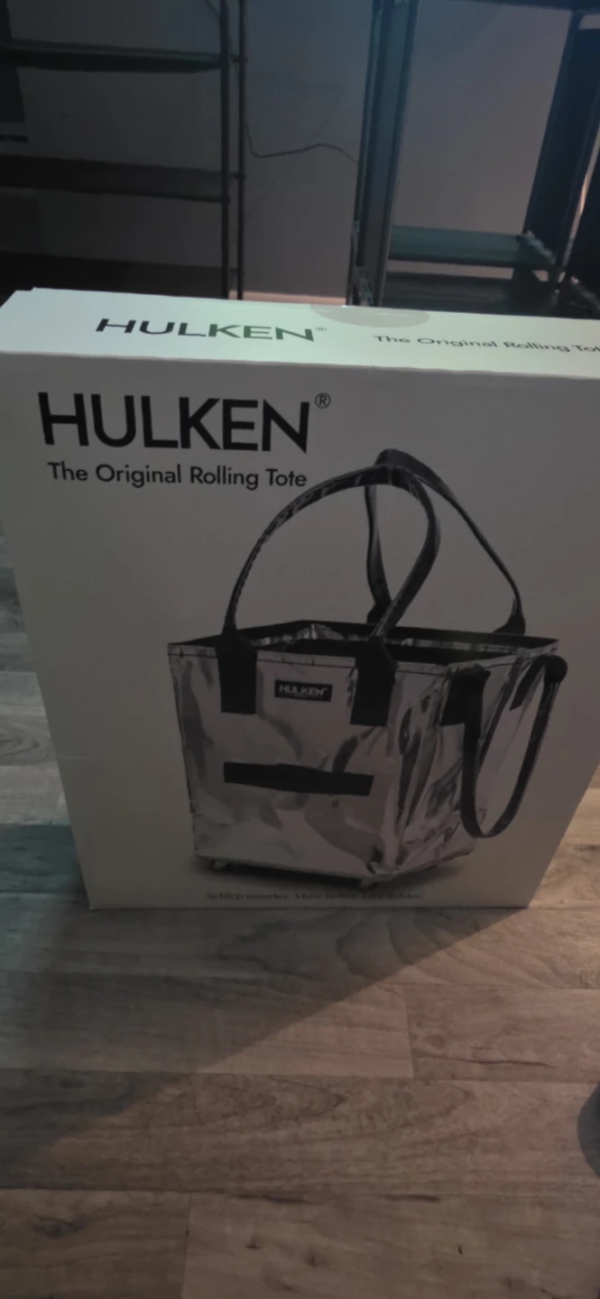 HULKEN The Original Rolling Tote Bag - Medium Silver