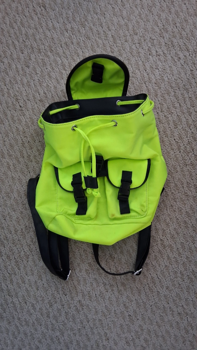 Ardene Neon Yellow Backpack