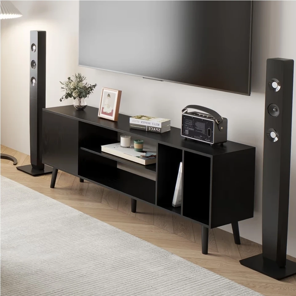 Black TV Stand Media Console