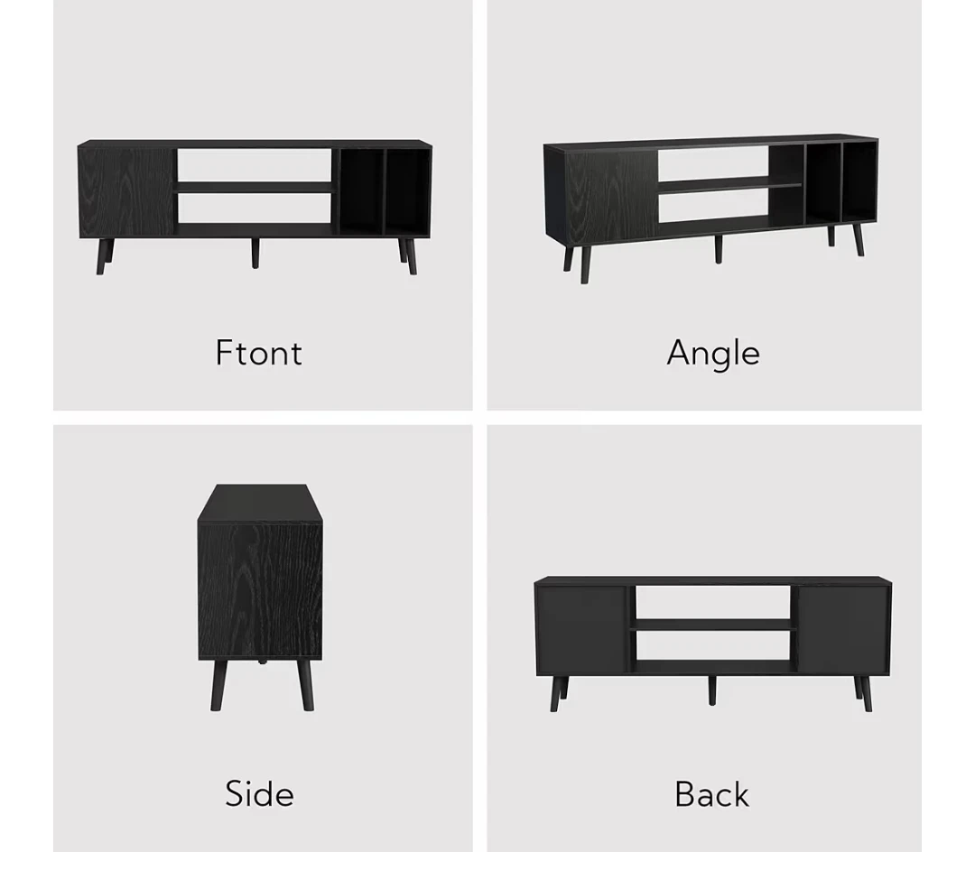 Black TV Stand Media Console - photo 2