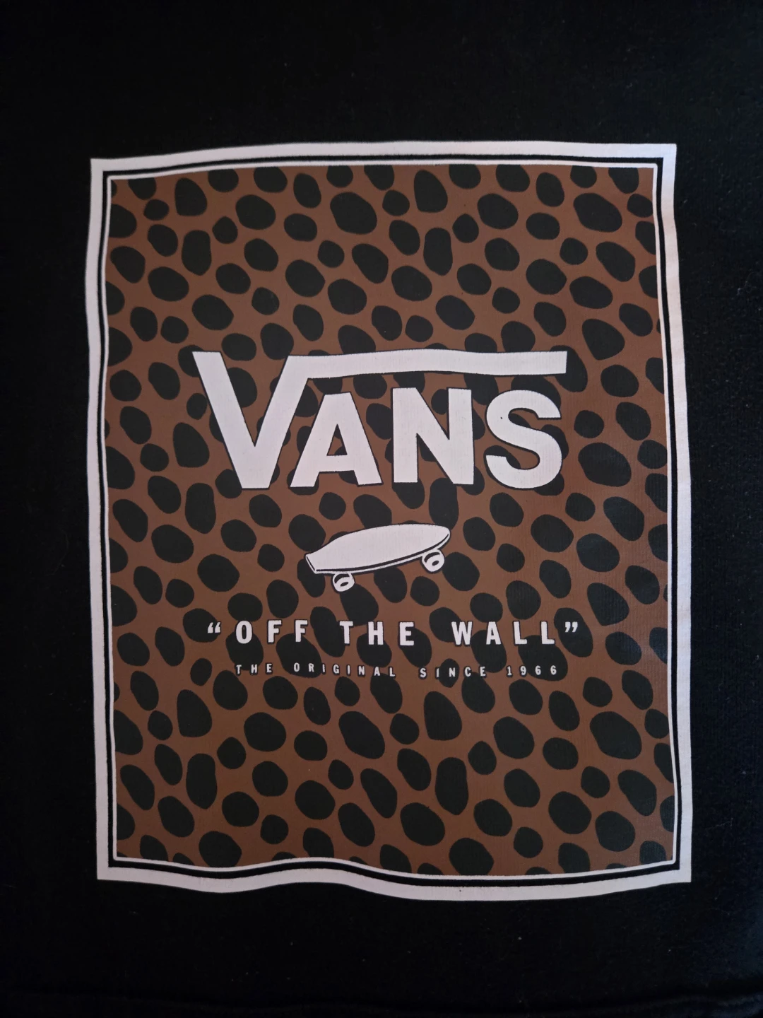 Vans Black Hoodie with Leopard Print Graphic - photo 2