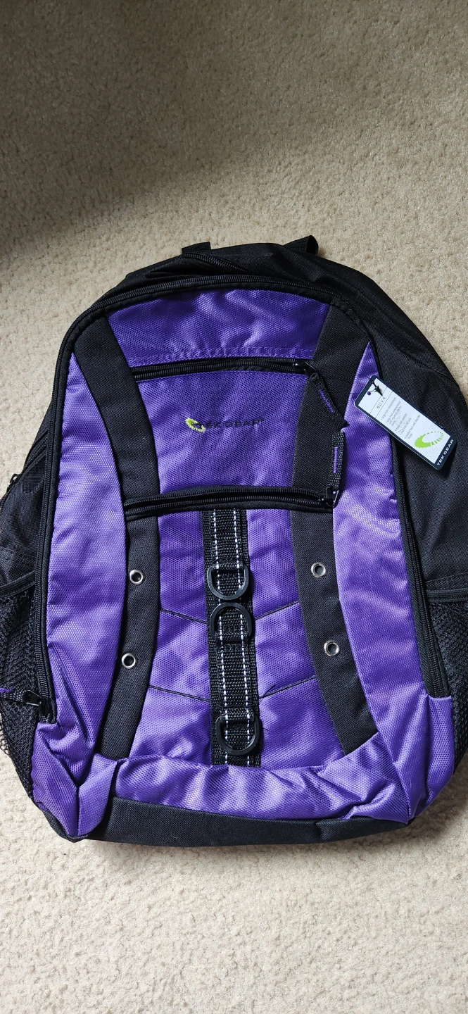 Tek Gear Black & Purple Backpack