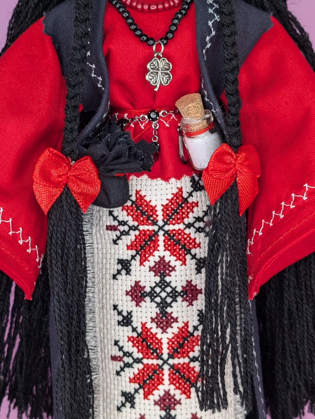 Handmade Black & Red Motanka Berehynia - Ukrainian Heritage - photo 3
