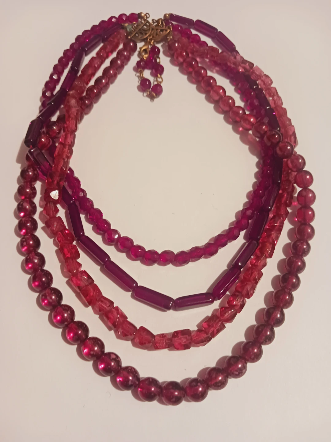 Gorgeous Vintage Czechoslovakian Bohemian Multi-strand Necklace - photo 5