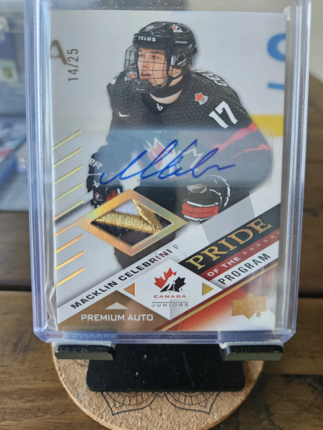 Macklin Celebrini  "Pride of the Program" Premium Auto   14/25
