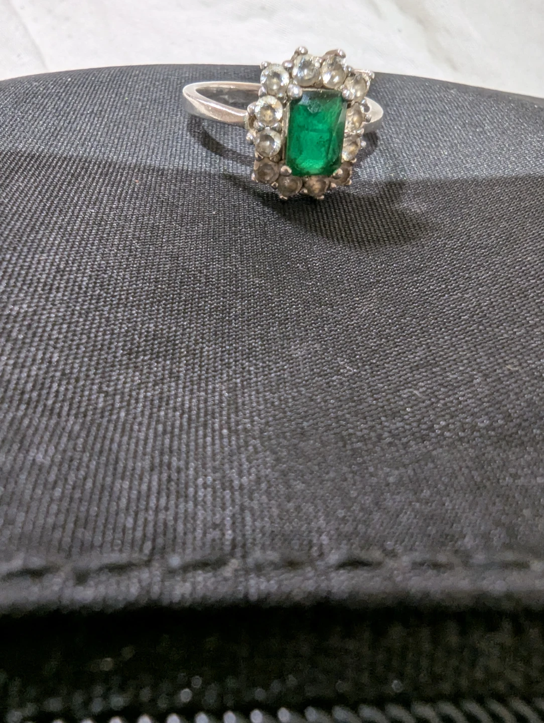 Sterling Silver Emerald Ring SZ 8 - photo 5