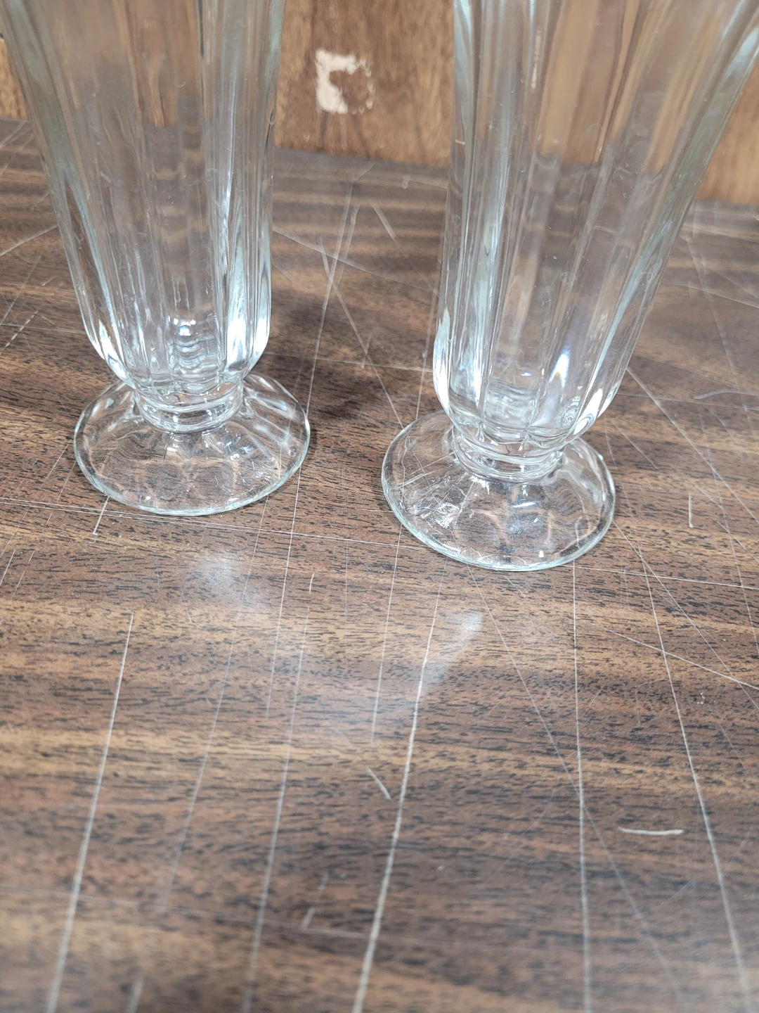 Set of 2 Clear Glass Footed Sundae Dishes - photo 2