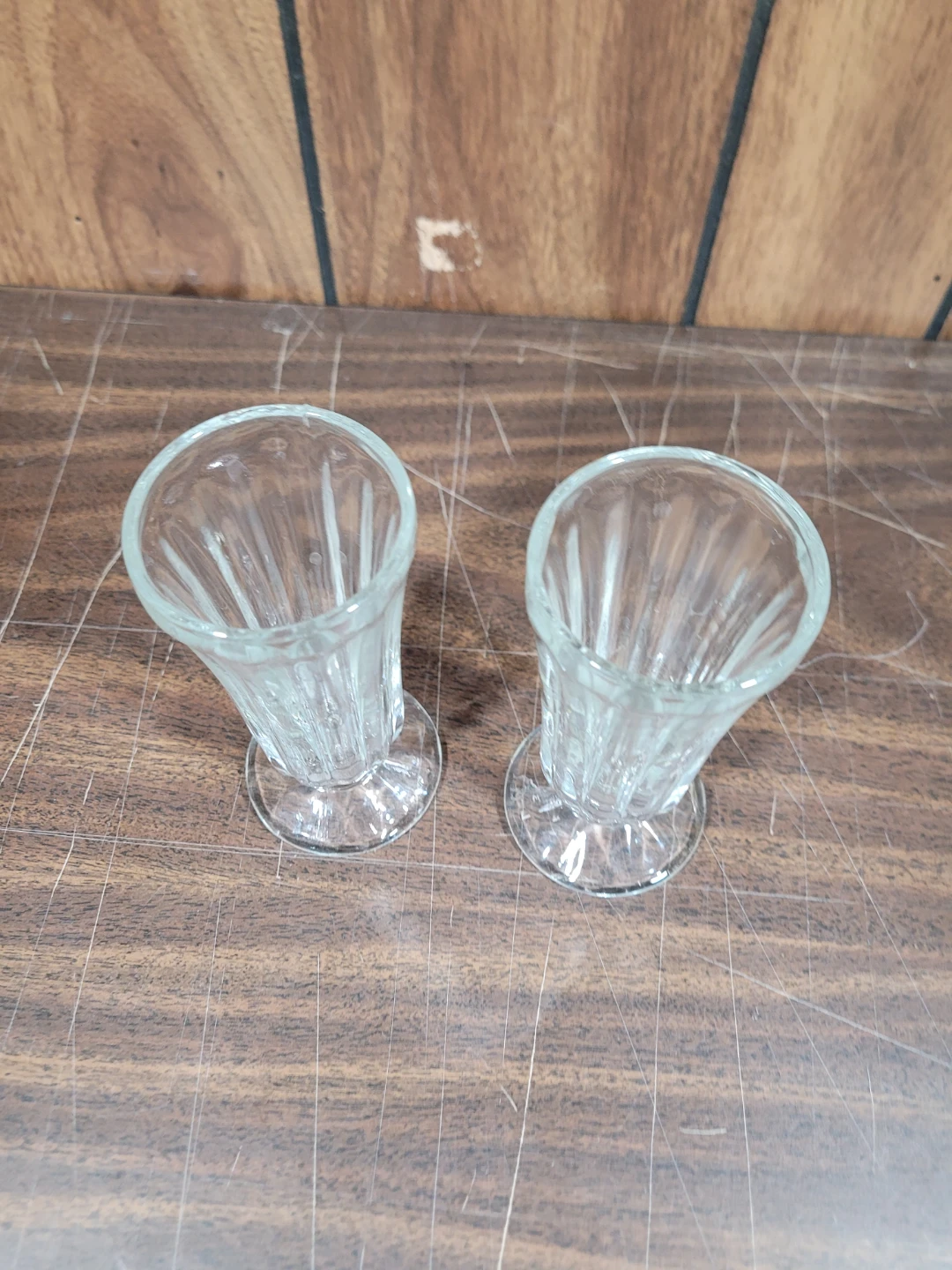 Set of 2 Clear Glass Footed Sundae Dishes - photo 3
