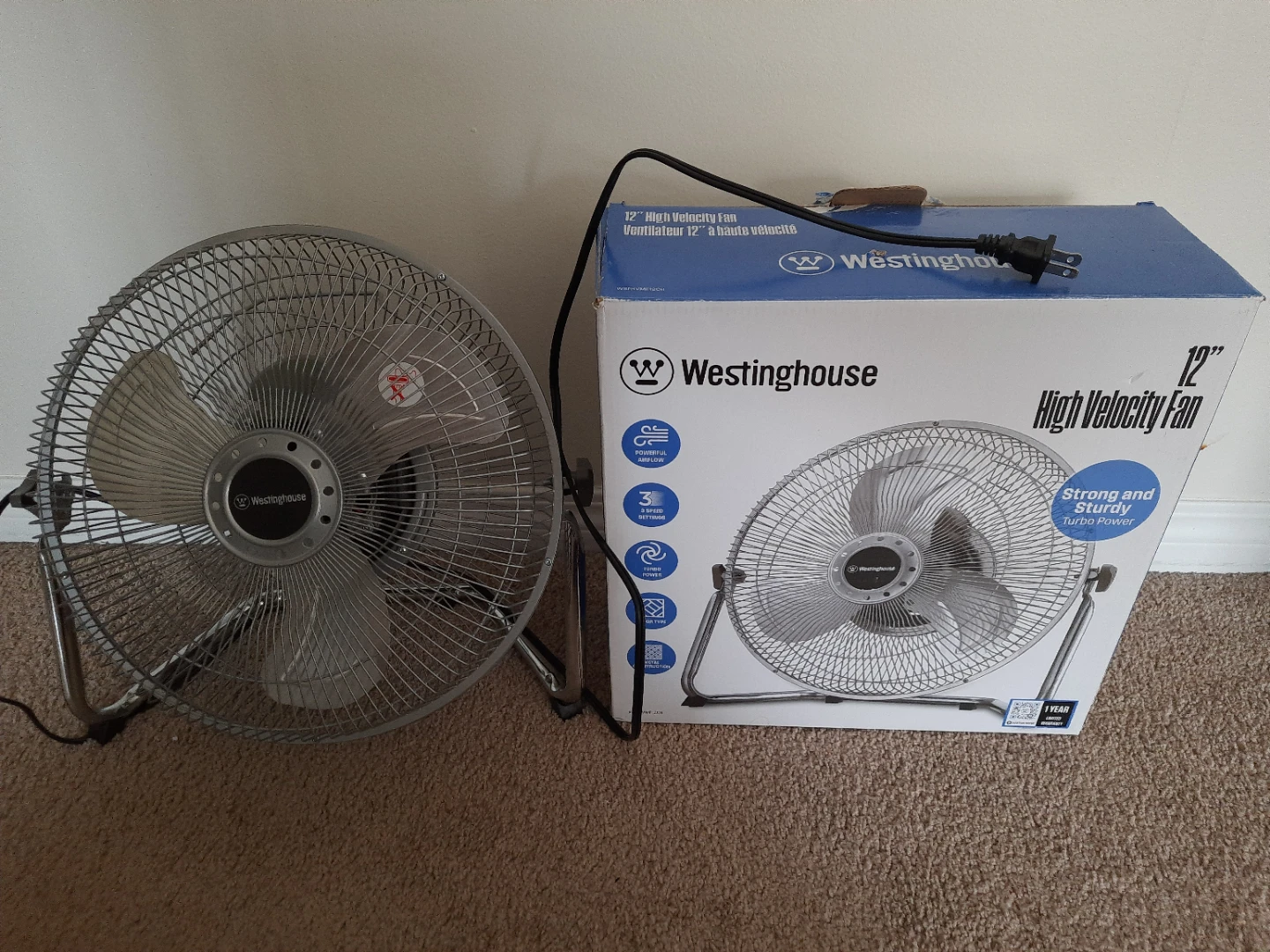 Westinghouse 12" High Velocity Fan - photo 2