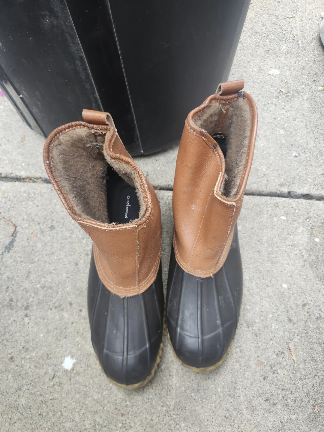 Brown and Black Duck Boots
