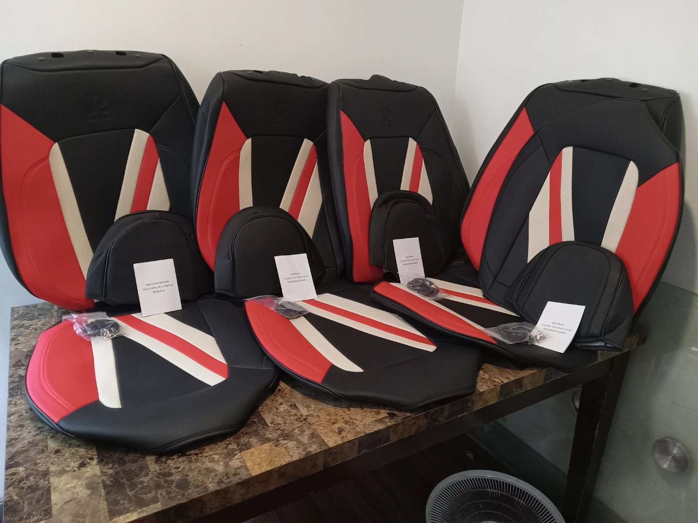 .set of red car seat brand new 12 pieces - photo 3