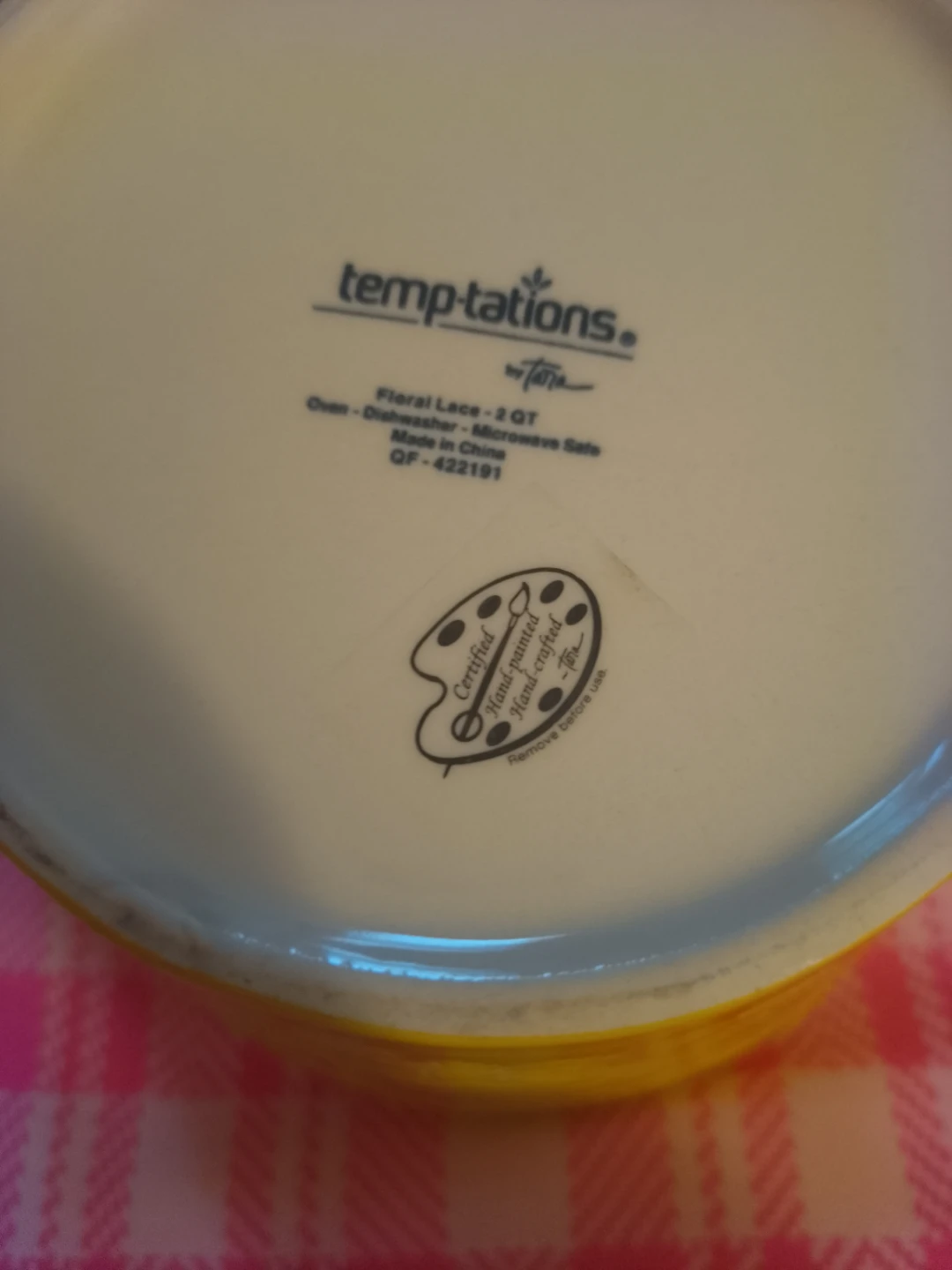 Temptations Floral Lace 2 QT Dish Bowl by Tara - photo 5