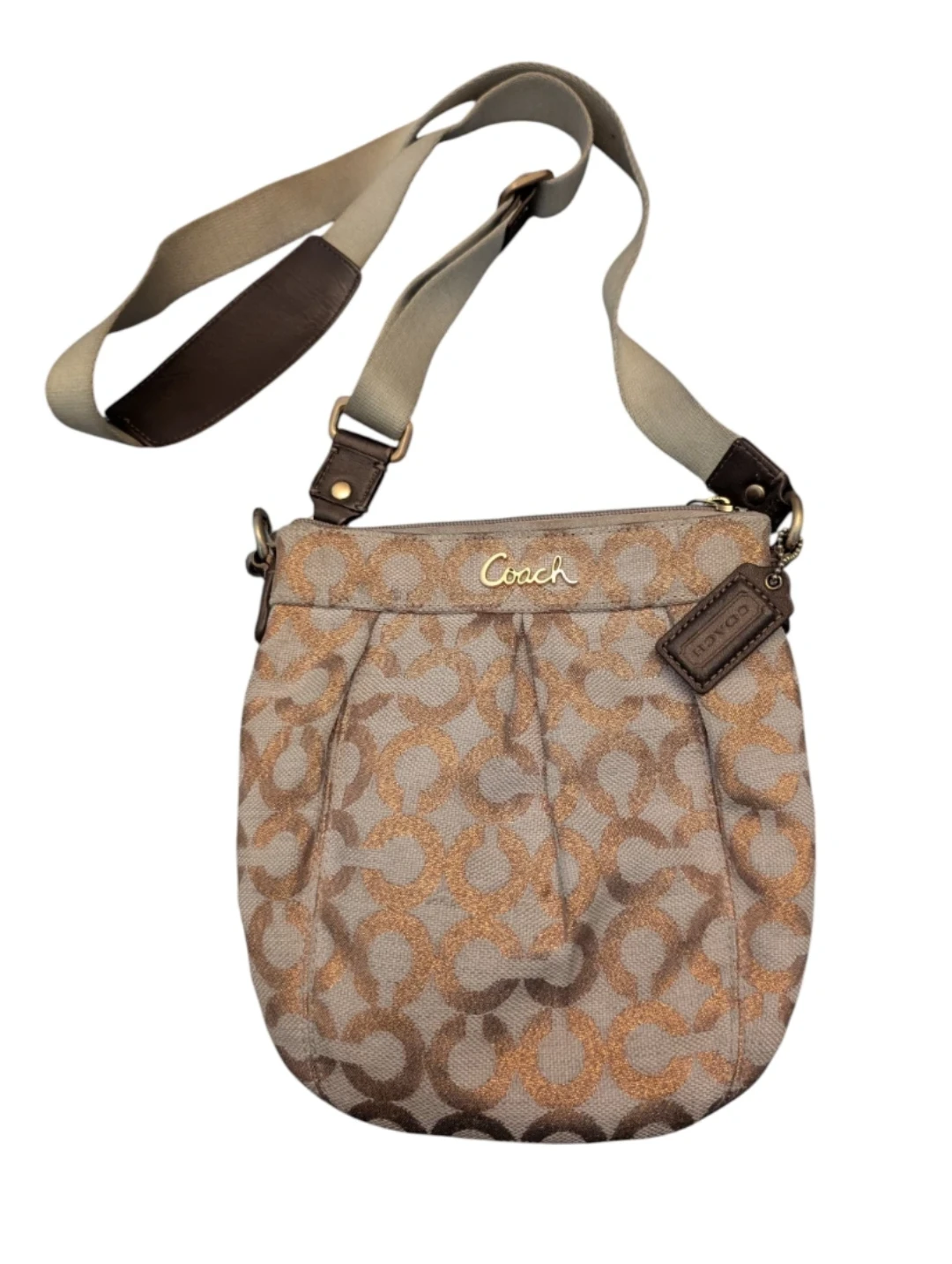 Coach Signature Pattern ⚽ Crossbody Bag