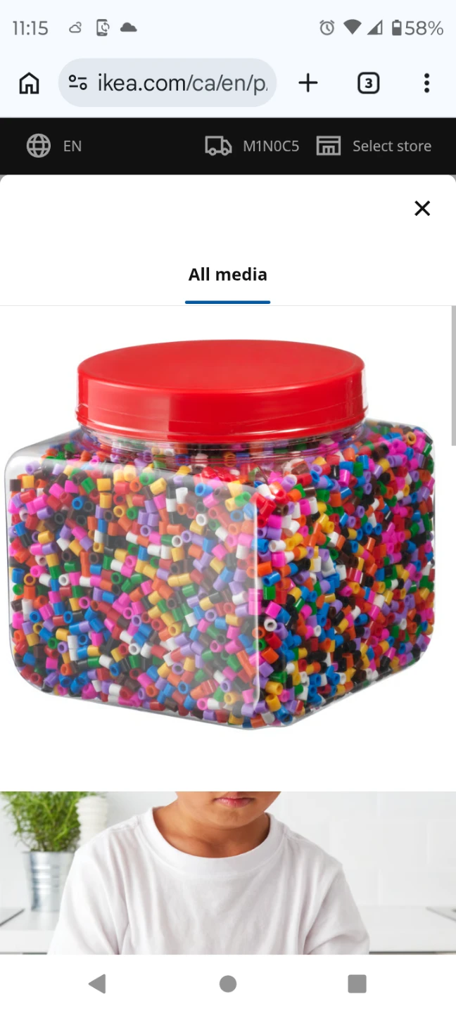 IKEA CL Beads Jar