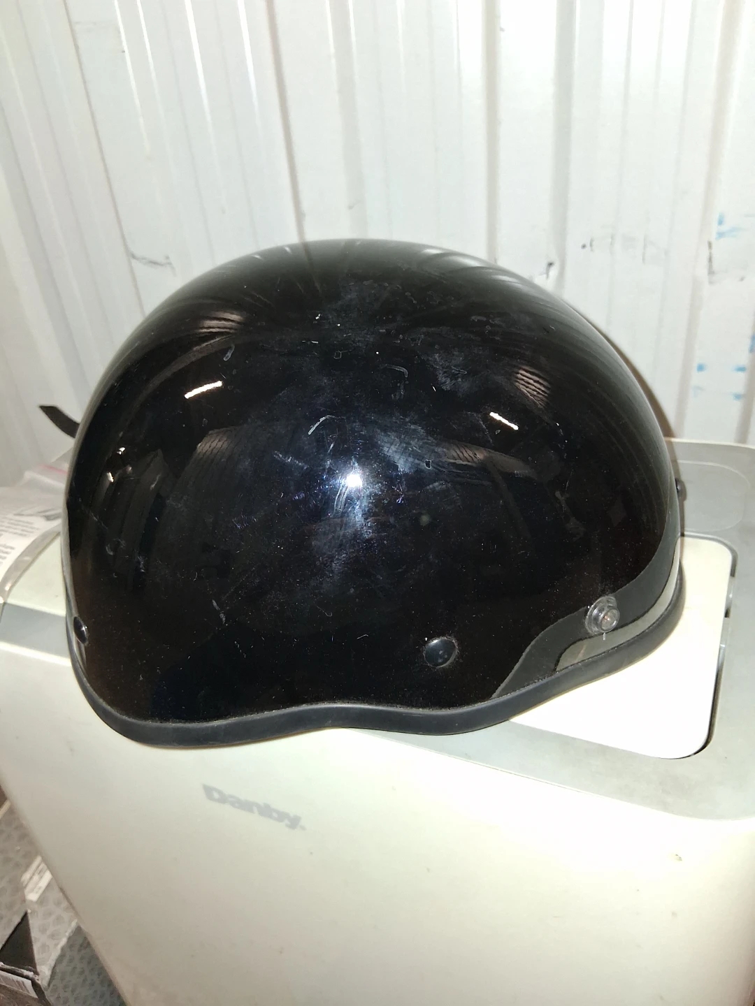 DOT Fiberglass Motorcycle Helmet - Black - photo 2