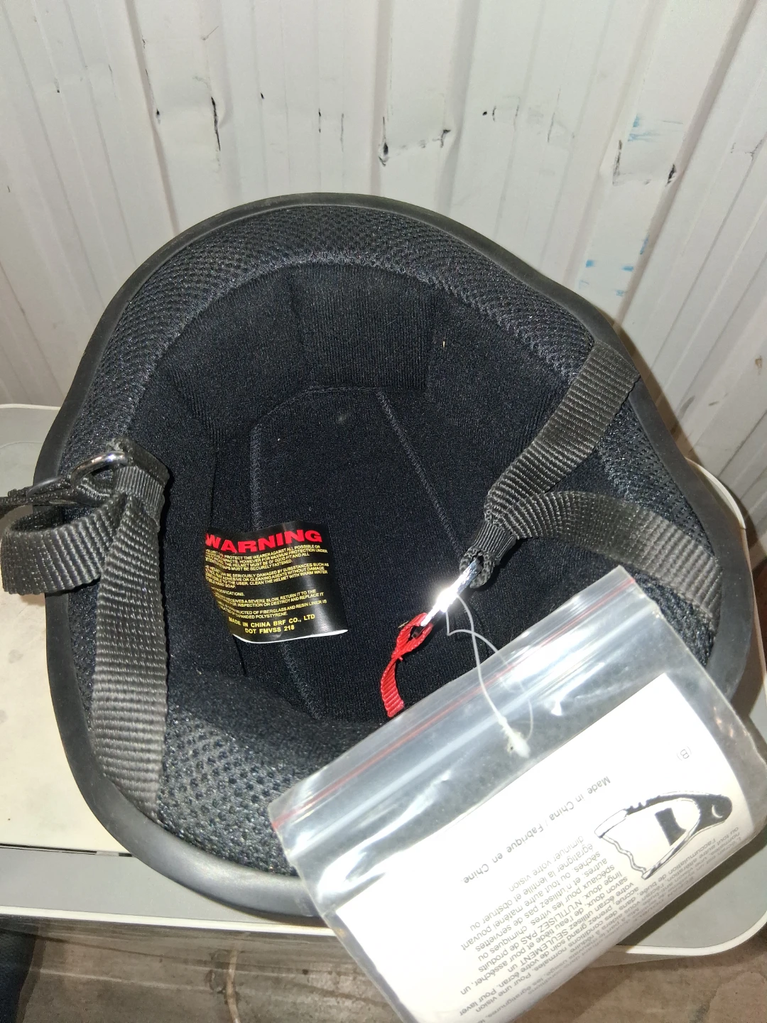 DOT Fiberglass Motorcycle Helmet - Black - photo 5