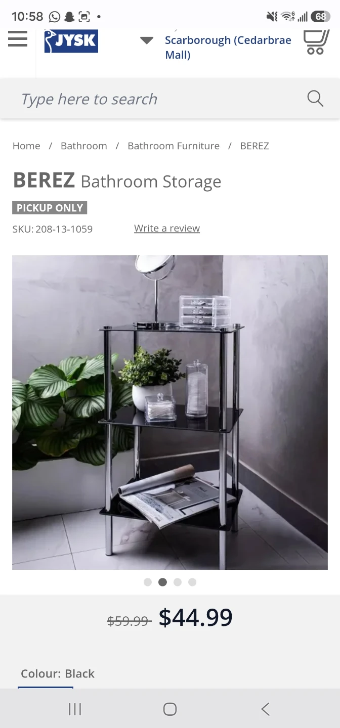 JYSK BEREZ 3-Tier Bathroom Storage Shelf - photo 2