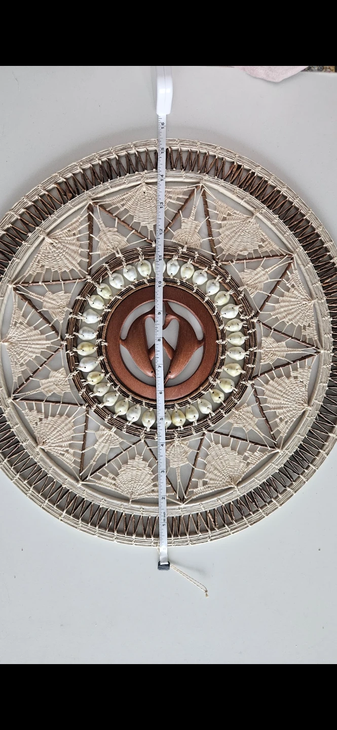 Beautiful Woven Wall Decor from Fiji / Kiribati - 15" Diameter - photo 3