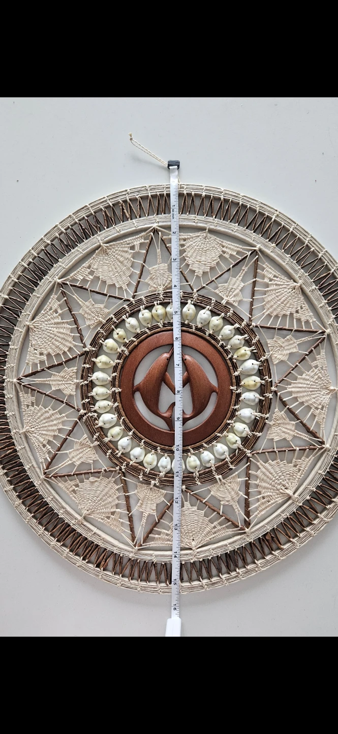 Beautiful Woven Wall Decor from Fiji / Kiribati - 15" Diameter - photo 4