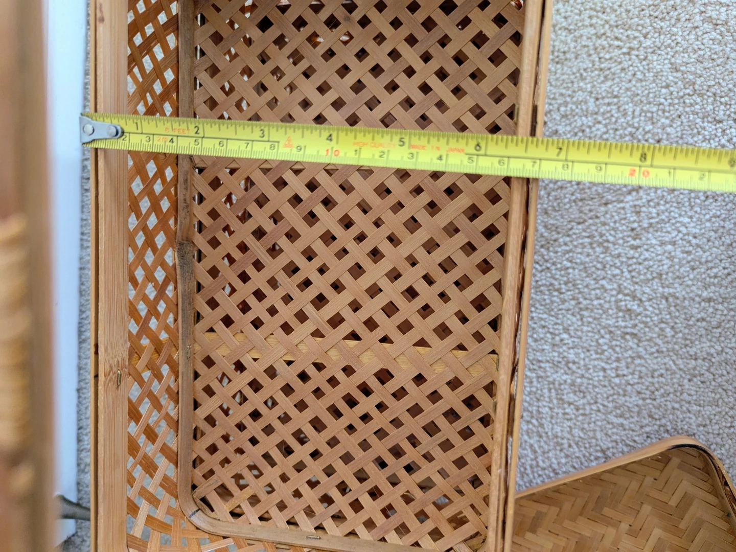 Vintage 3-Tier Woven Bamboo Picnic Basket - photo 5