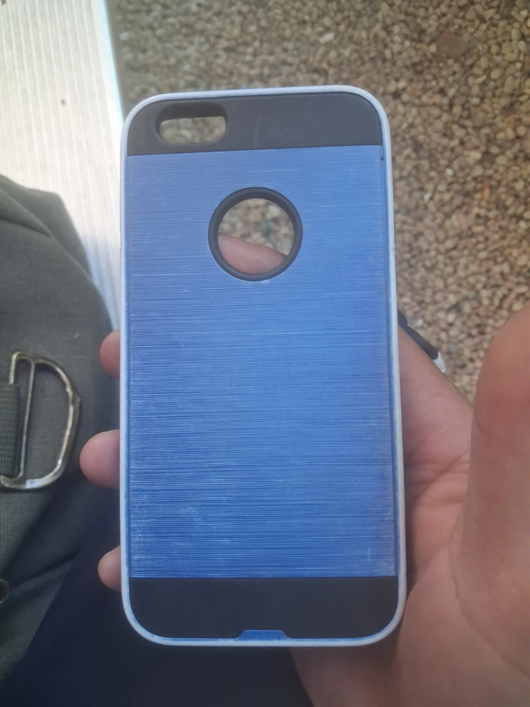 Blue and Black iPhone Case
