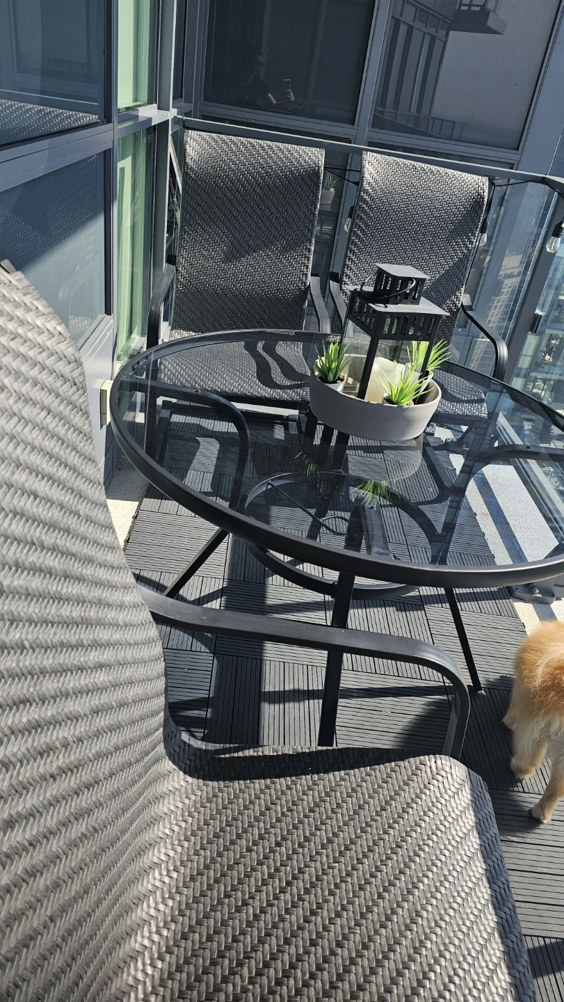 Balcony patio set with table and chairs - photo 2
