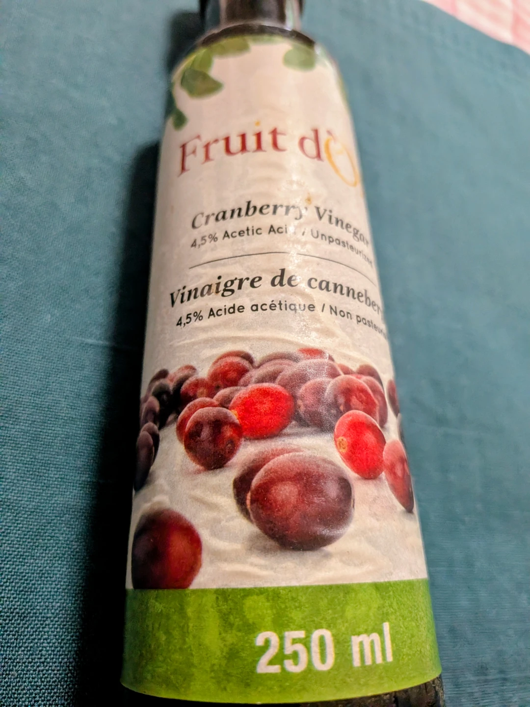 *** Free. *** Fruit d'Or Cranberry Vinegar 250 ml - photo 2