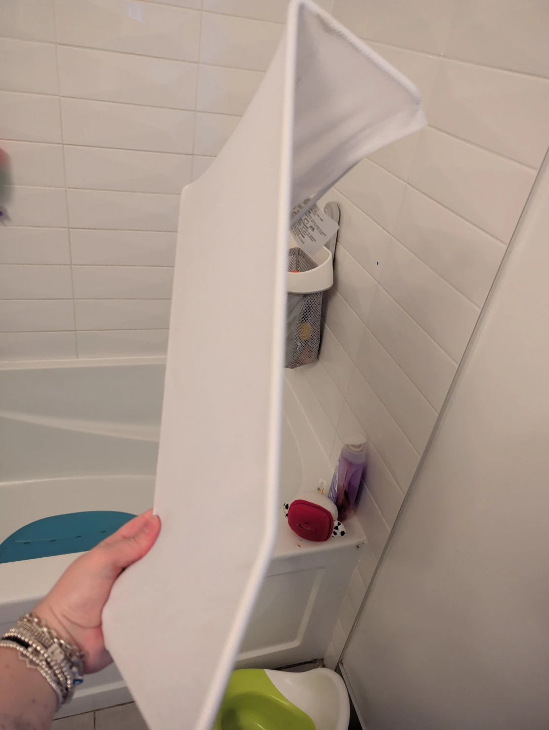 White Baby Bath Support
