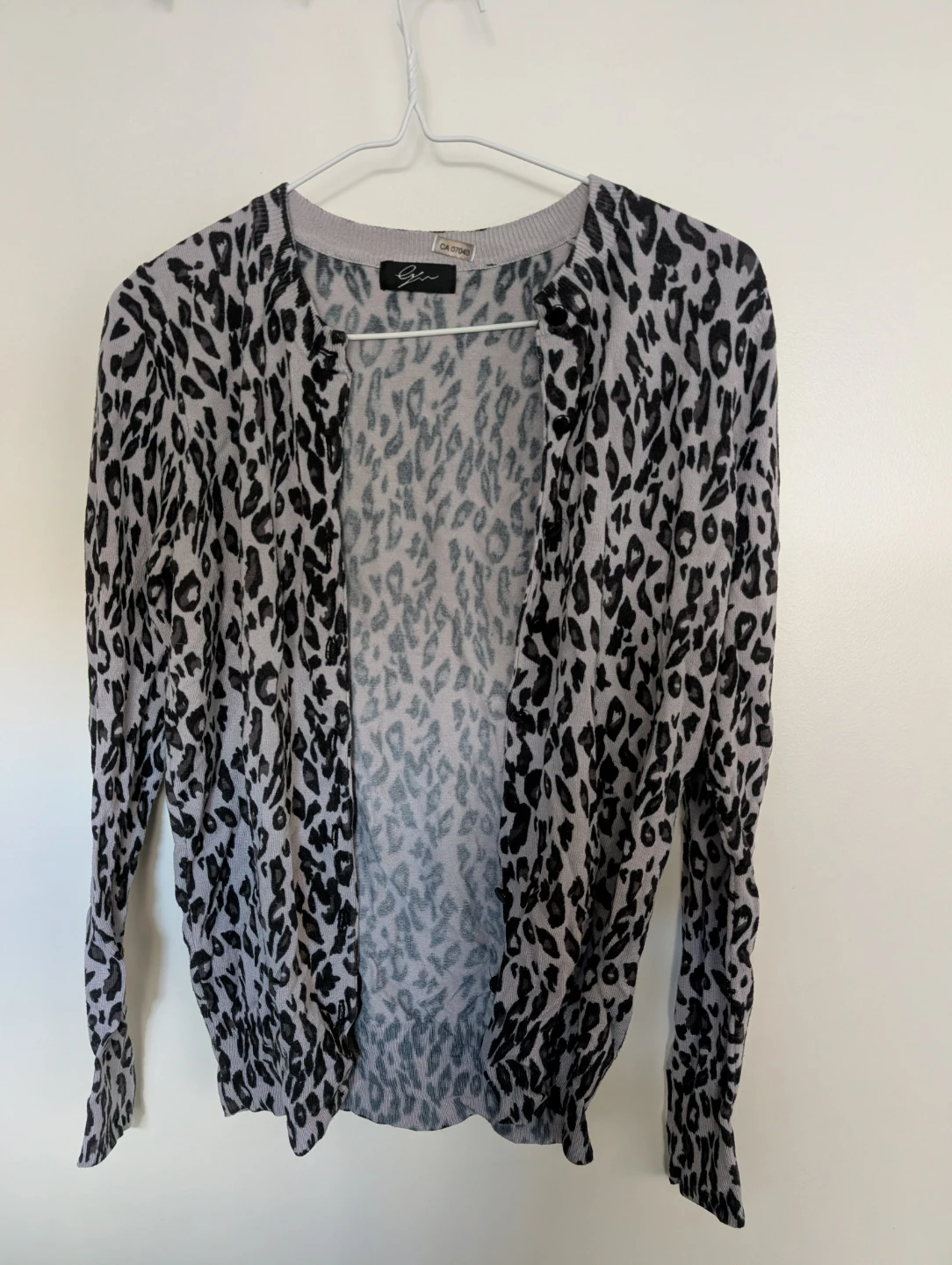 Leopard Print Cardigan - Size M