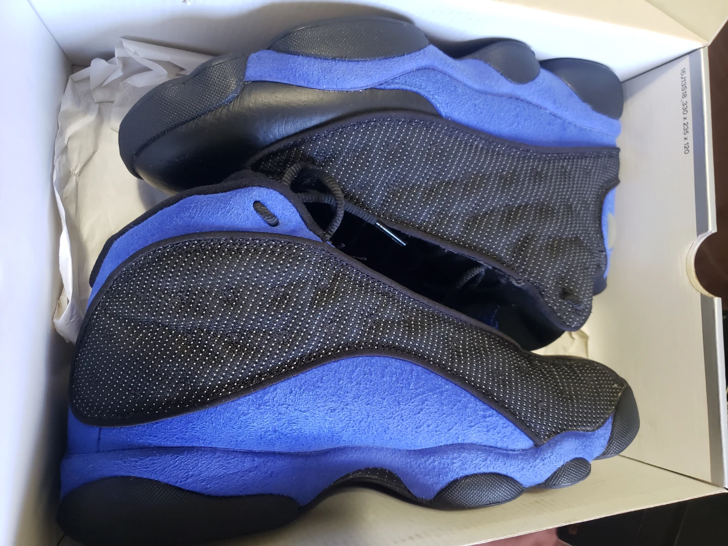 Air Jordan 13 Retro Shoes - Black/Hyper Royal - Size 9