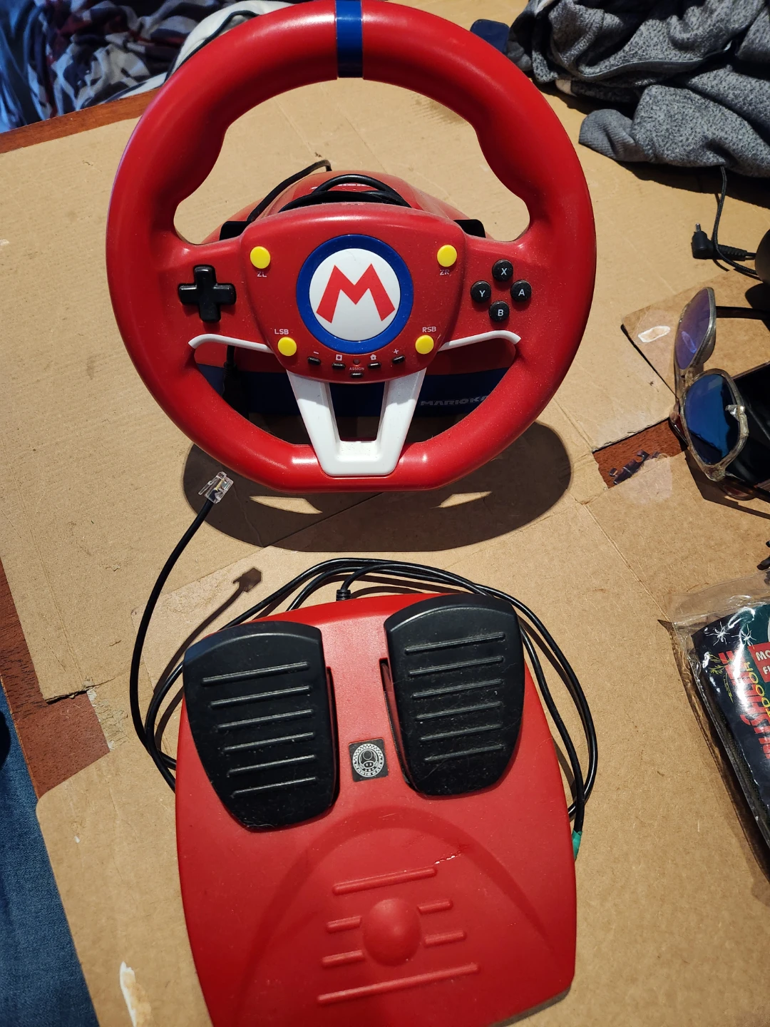 Mario Kart Racing Wheel and Pedals