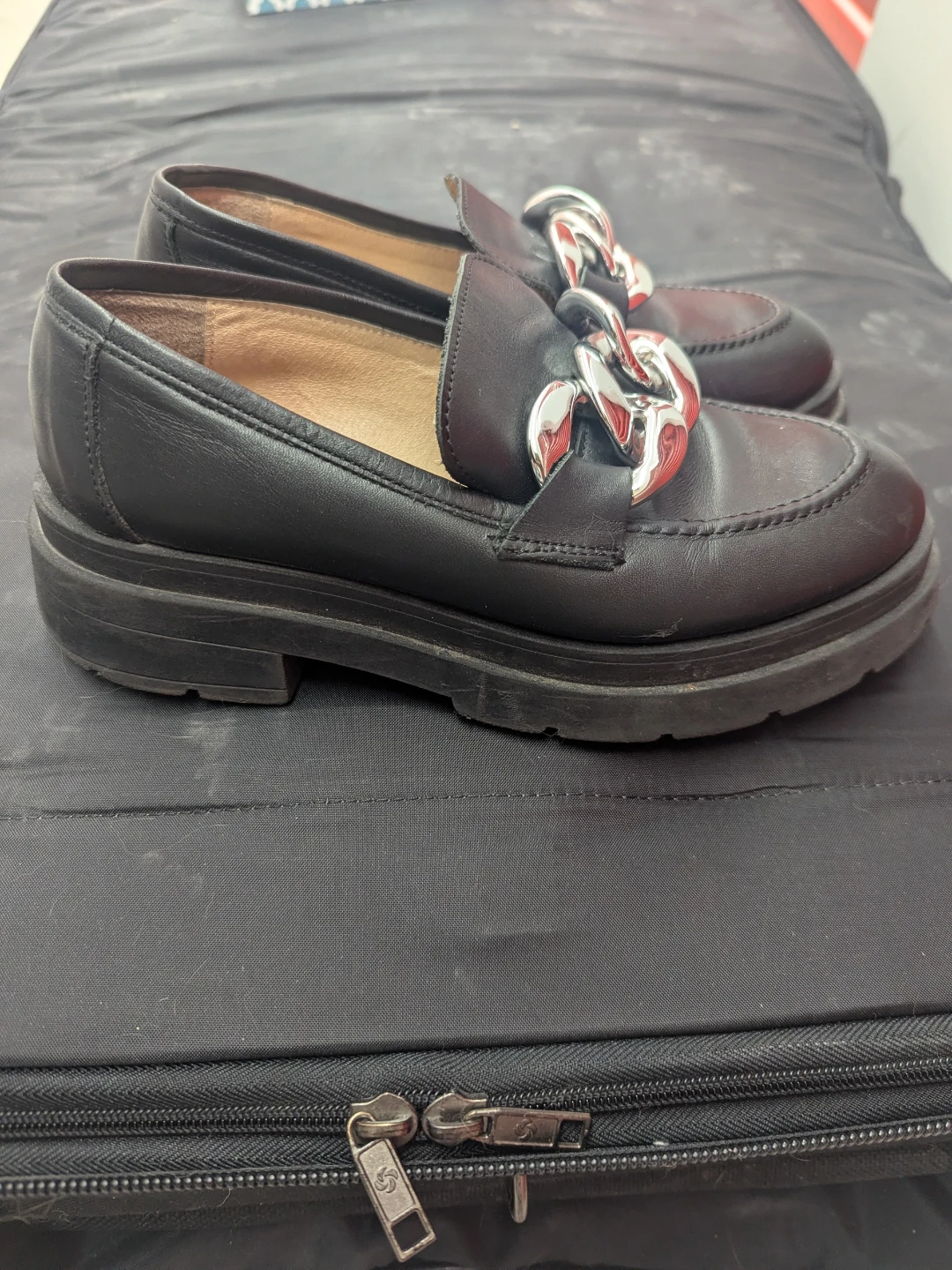 L'Intervalle Black Loafers with Chain Detail Size 38 - photo 2