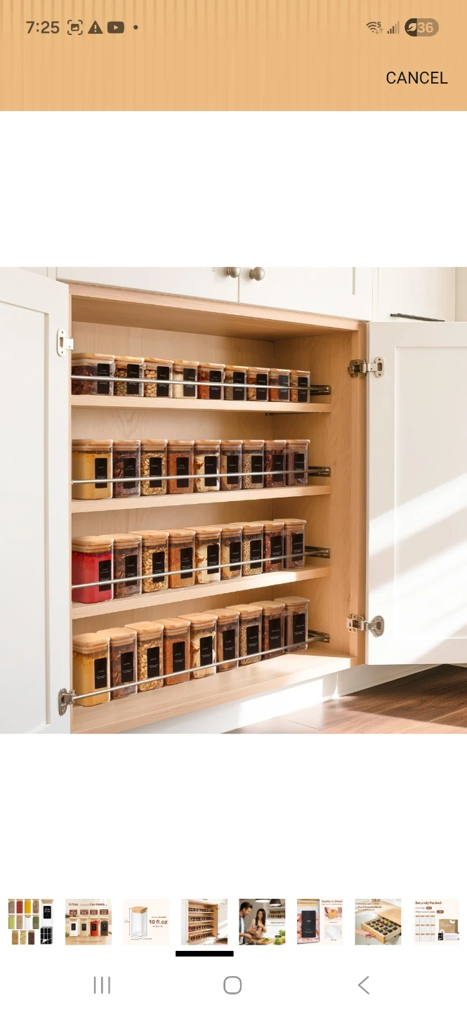 Set of 12 Square Glass Spice Jars with Bamboo Lids - photo 3