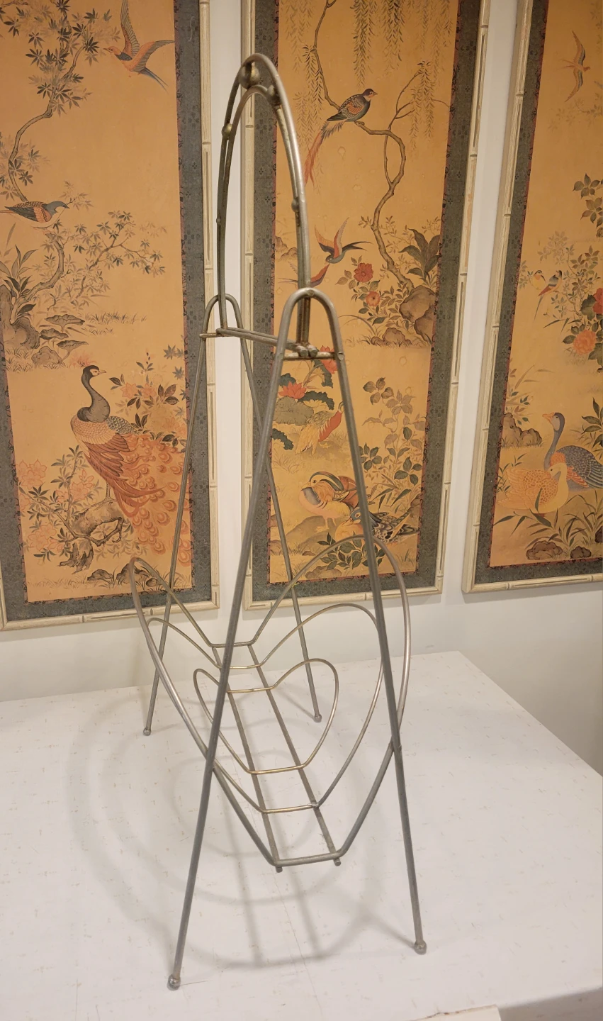 Mid Century Modern Atomic Magazine or Record Rack. Plant Stand - photo 3