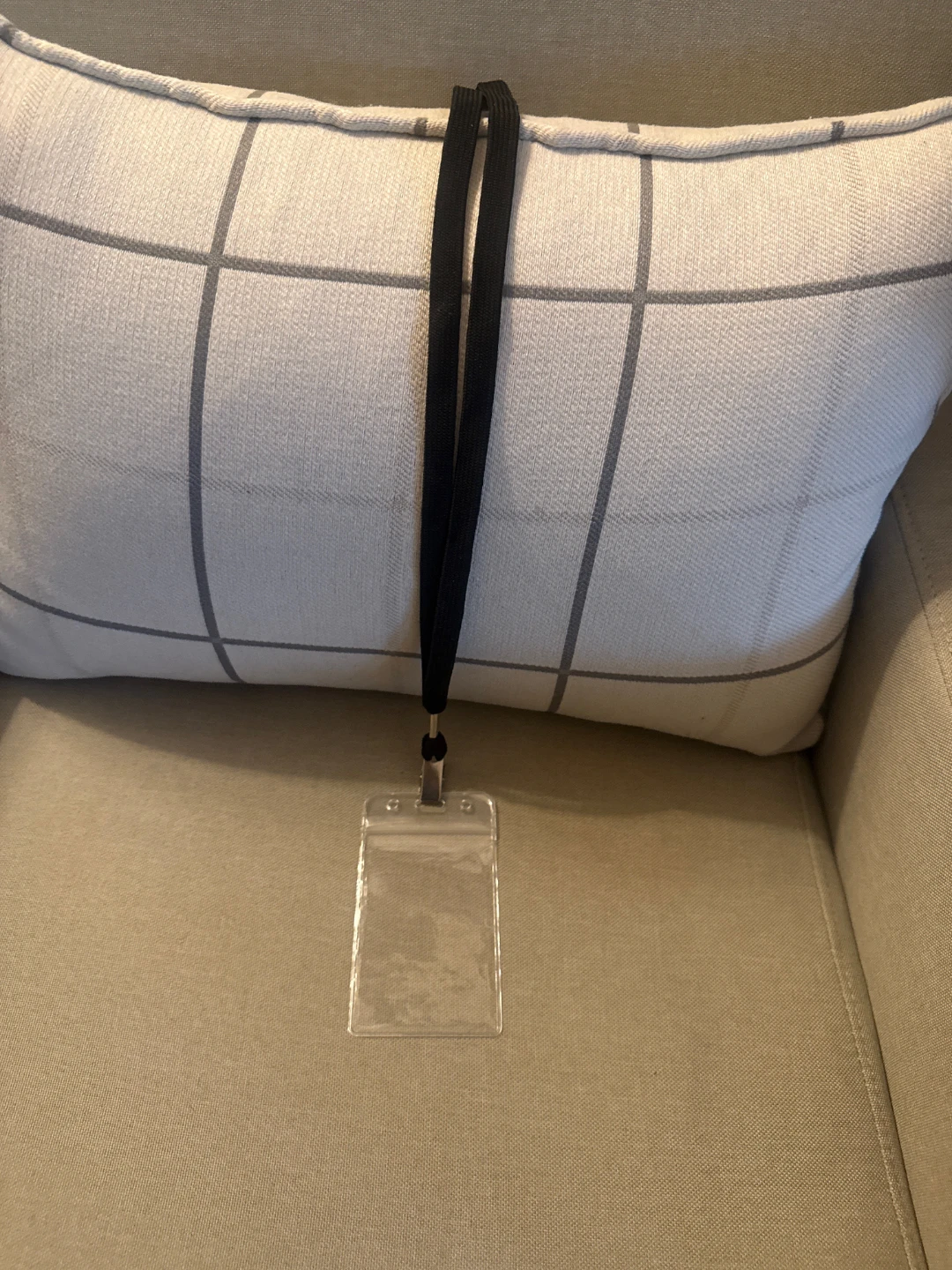 Clear Badge Holder with Black Lanyard