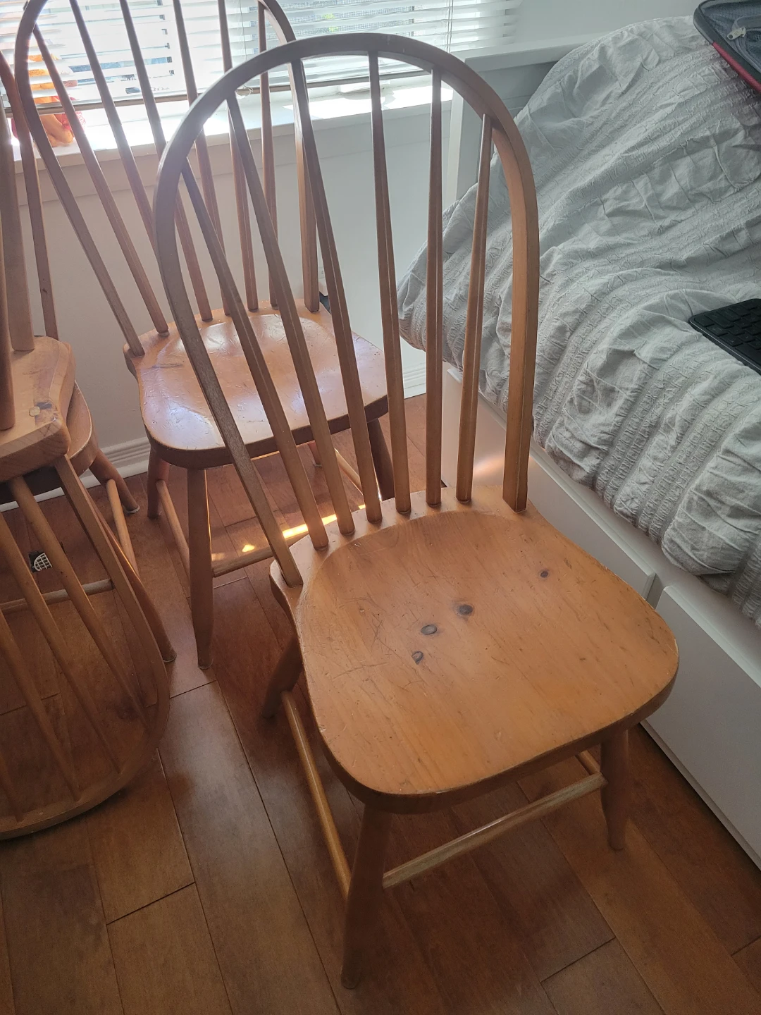 Four Wooden Dining Chairs - photo 4