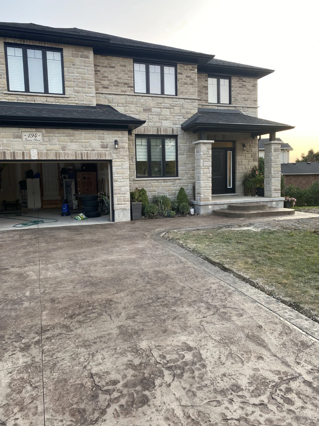 Stamped Concrete Driveway and Walkway - photo 3