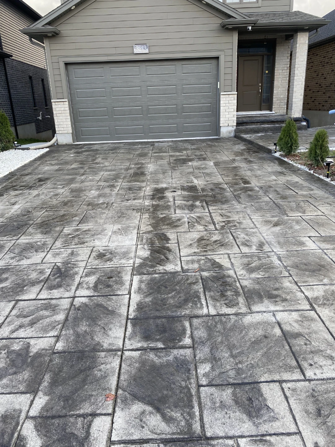 Stamped Concrete Driveway and Walkway - photo 5