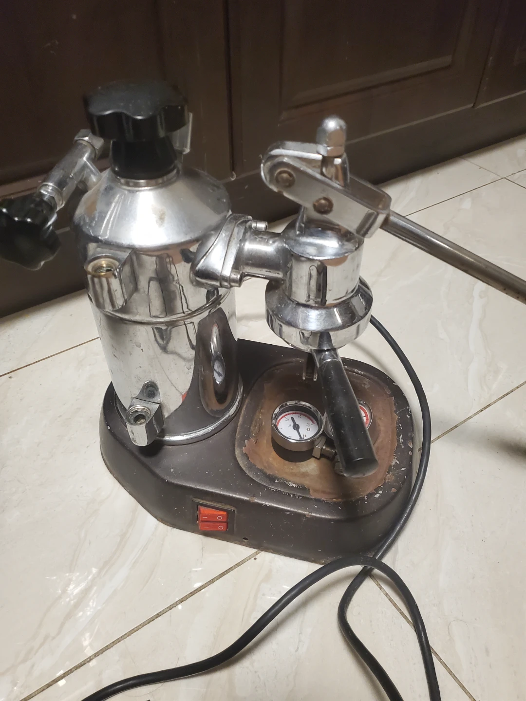 Vintage Chrome Espresso Machine