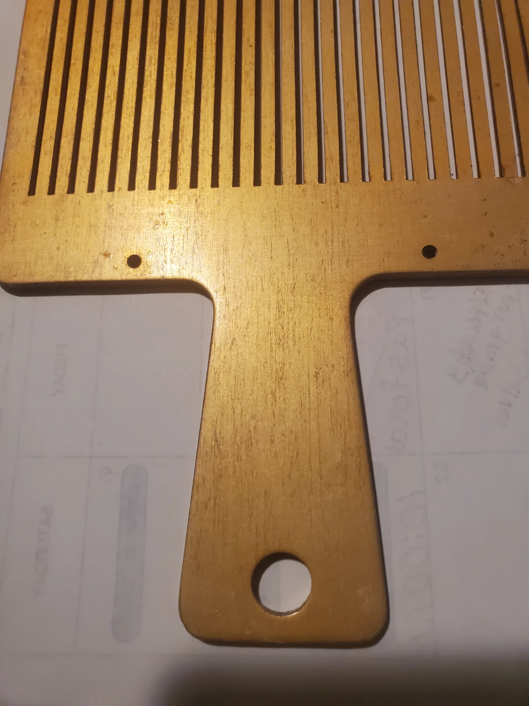 Vintage Wooden Wide Tooth Comb - photo 2