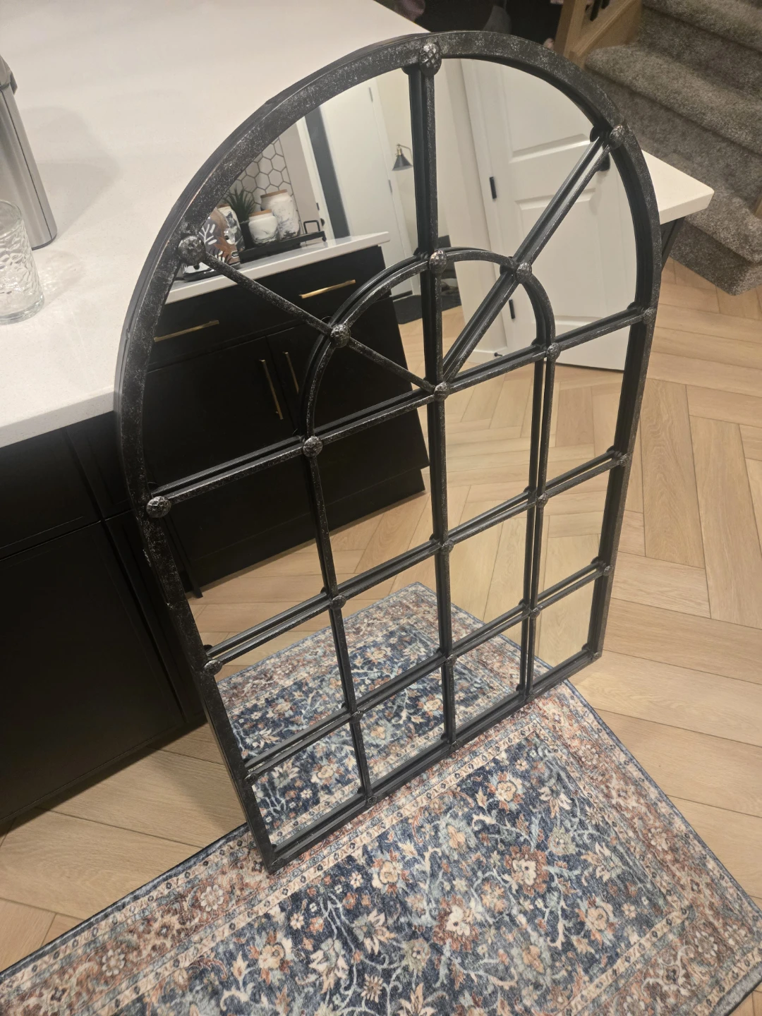Arched Window Pane Mirror - photo 2