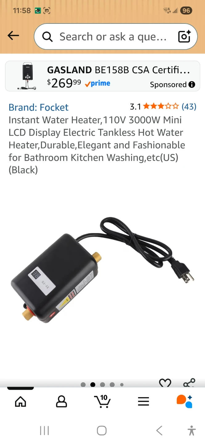Focket Instant Water Heater