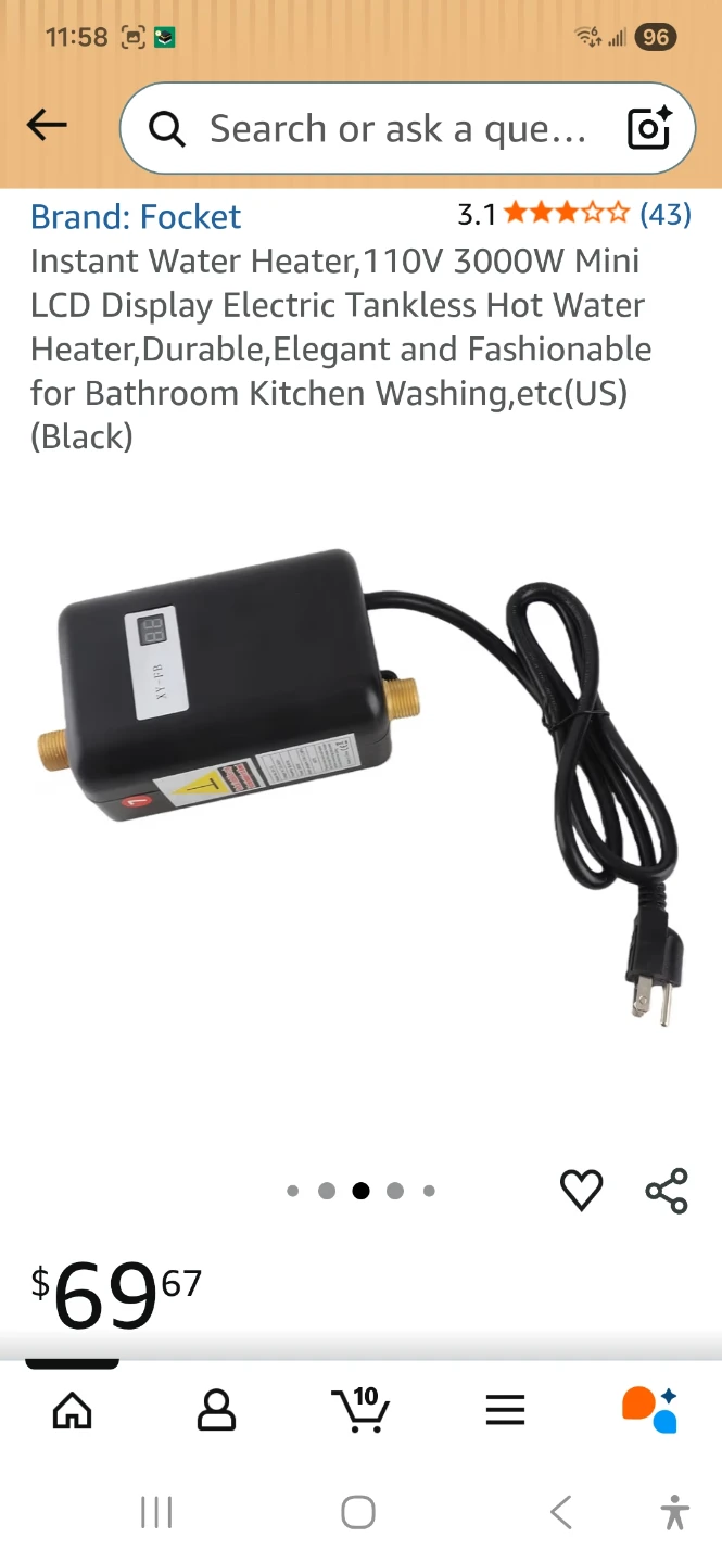 Focket Instant Water Heater - photo 3