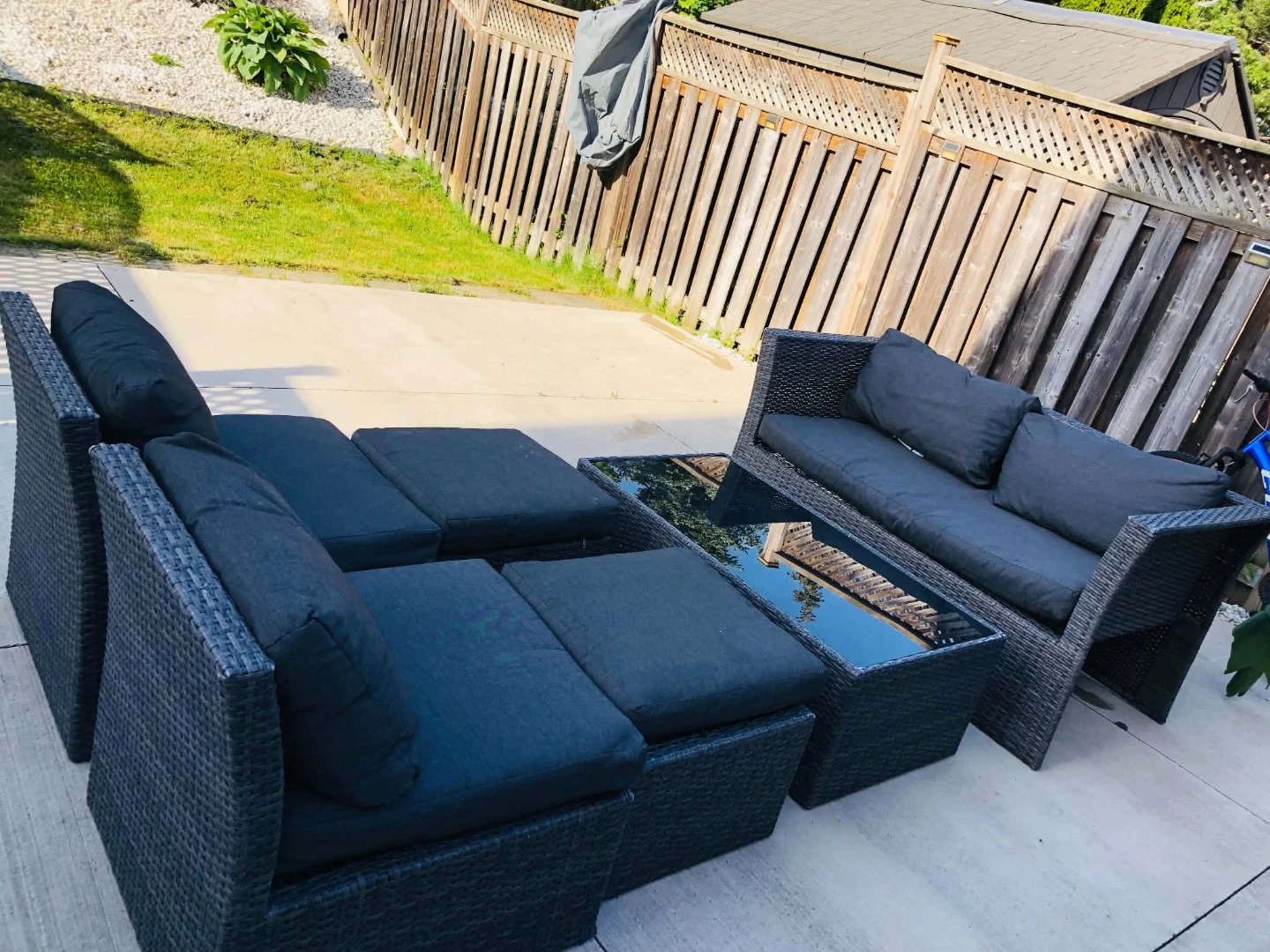 Rattan Outdoor Patio Furniture Set with Coffee Table - photo 5