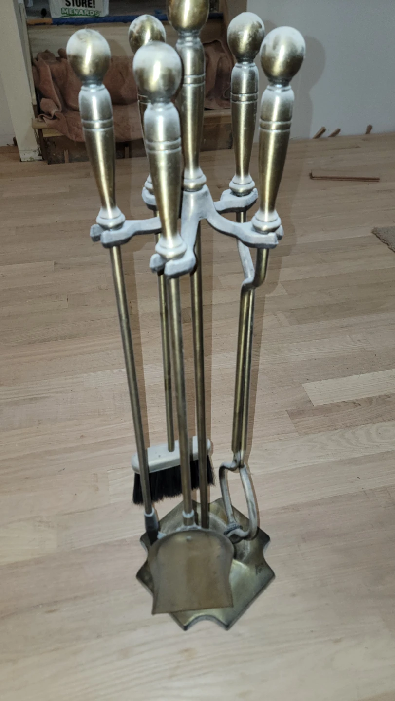 Brass Fireplace Tool Set